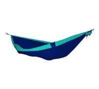 Ticket to the Moon Fair Trade & Artisanal 1-2 Pers. Léger Kingsize-Hamac Bleu Roi/Turquoise pour Voyages, Camping, Jardin, XL 3.2 * 2.3m, 700g, Nylon en Soie De Parachute, Installation < 1min