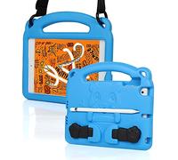 KINGSKEEN Étui pour iPad Mini 7.9 ", iPad Mini 5/4/3/2/1, Étui pour Enfants Professionnel léger et résistant aux Chocs EVA, avec poignée intégrée, bandoulière et Porte-Crayon Apple (Blue)