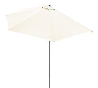 Kingsleeve® Demi-Parasol Ø 270 cm crème Parasol de Balcon terrasse avec manivelle Pare-Soleil Protection Solaire UV 50+