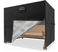 Kingsleeve® Housse de Balancelle de Jardin 2-3 Places en Tissu Oxford - Bâche de Protection Imperméable en Polyester Haute Qualité, Anti-Gel, Anti-UV, 210x150x150cm