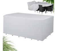 Kingsleeve Housse Protection pour Salon de Jardin 8+1 bâche Gris 308x138x89 cm Oxford 420 D indéchirable Hydrofuge
