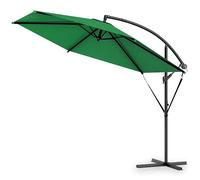 Kingsleeve® Parasol de jardin extérieur en alu Parasol déporté inclinable vert Ø330cm avec manivelle Protection UV 50+