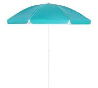 Kingsleeve Parasol de Plage Turquoise Ø 200 cm Protection solaire UV 50+ Parasol de jardin extérieur inclinable Réglable en Hauteur avec Mât démontable