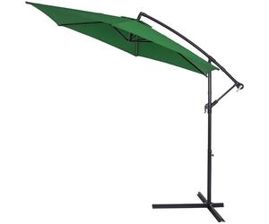 Kingsleeve® Parasol déporté inclinable vert Ø 300cm Pare-soleil en aluminium avec manivelle housse Protection UV50+ jardin