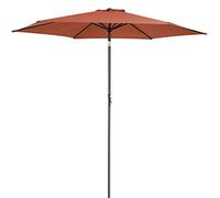 Kingsleeve® Parasol inclinable Ø 300cm terracotta Parasol en aluminium avec manivelle Protection solaire jardin terrasse