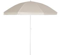 Kingsleeve Parasol inclinable beige réglable et hydrofuge 180 cm Parasol de plage pare-soleil pour jardin terrasse