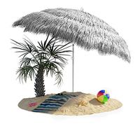 Kingsleeve® Parasol inclinable Hawaii 192 cm gris clair Parasol de plage Ø 160 cm réglable Jardin terrasse extérieur