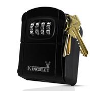 Kingsley QCH-807 Boîte de rangement pour clés, montée sur mur, code réinitialisable, résistante à l'eau, idéale pour agents immobiliers, AirBnB, clés de secours, maison, appartement