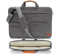 KINGSLONG Housse pour Ordinateur Portable, 15 15,6 Pouce Pochette PC Portable avec Poignée pour Hommes Femmes Sac de Transport PC Compatible avec MacBook, HP, Dell, Lenovo - Gris