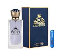 Kingsman 100 ml Eau de parfum arabe longue durée avec atomiseur rechargeable 5 ml, parfum boisé et aromatique avec touches d'agrumes et épices (Kingsman)