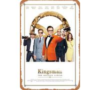 Kingsman Plaque murale rétro en métal avec inscription The Golden Circle 2017 30,5 x 20,3 cm
