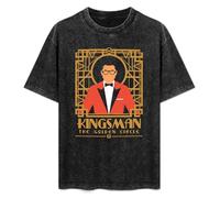 Kingsman The Golden Circle Movie Mens T-Shirt Black Graphic Unisex Tee Shirt M