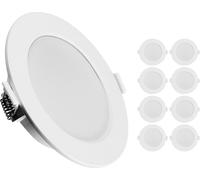 KINGSO 9Pcs LED Downlights Extra flach IP44 6W 500lm Ersatz Halogen 60W Warm White 3000K AC220V Deckenleuchten Deckenleuchte für Badezimmer Wohn R