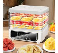 KingSom Déshydrateur Alimentaire, Déshydrateur à 5 Plateaux Réglables en Hauteur, Déshydrateurs d'Aliments avec Minuterie 72H et Température 35-70°C, 4 Modes, Deshydrateur Fruits et Legumes, Sans BPA