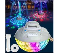 Kingsom Enceinte Bluetooth 3 En 1 Étanche Ip68 - Fontaine Lumineuse Piscine, Son Hd Stéréo, 24h Autonomie, Bt5.4 Flottante. Multicolore