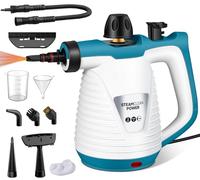 KingSom Nettoyeur Vapeur Portable, Nettoyeur Vapeur à Main Multifonction avec 10 Accessoires pour la Maison, Salle de Bain, nettoyeurs vapeur Électriques Pour Canapé,Taches sur Vitres,Voiture,Cuisines