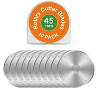 Kingsource SKS-7 Lames de rechange pour cutter rotatif avec revêtement en titane Olfa, Fiskar, Martelli, Truecut Cutter Patchwork, parfait pour couper tissu, couture, cuir et papier