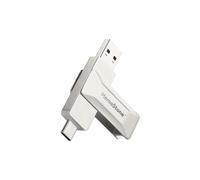 KingSpec Disque SSD Externe 512Go, Jusqu'à 550 Mo/s, Clé USB 2 en 1 USB C et USB A, Disque Dur Solide Portable Compatible avec iPhone 15/PS4/PS5/téléphone Android/Windows/Mac