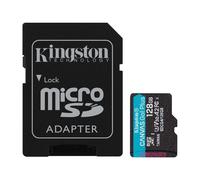 KINGSTON 128Go microSDXC Canvas Go Plus Gen4 200Mo/s A2 U3 V30 Card + Adapter