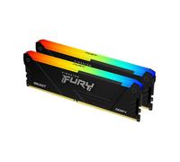 Kingston FURY Beast RGB - DDR4 - kit - 16 Go: 2 x 8 Go - DIMM 288 broches - 3200 MHz / PC4-25600 - CL16 - 1.35 V - mémoire sans tampon - non ECC - noir G