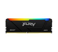 Kingston FURY Beast RGB - DDR4 - module - 16 Go - DIMM 288 broches - 3600 MT/s / PC4-28800 - CL18 - 1.35 V - mémoire sans tampon - non ECC - noir G