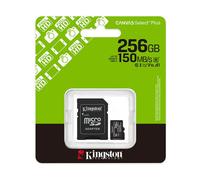 Kingston 256GB microSDXC Canvas Select Plus Gen3 150MB/s A1 Card + Adapter - Carte SD