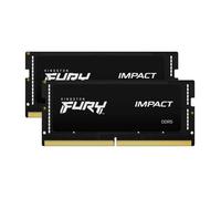 Kingston FURY Impact - DDR5 - kit - 32 Go: 2 x 16 Go - SO DIMM 262 broches - 6400 MHz / PC5-51200 - CL38 - 1.35 V - on-die ECC