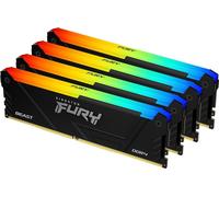 Kingston FURY Beast RGB - DDR4 - kit - 32 Go: 4 x 8 Go - DIMM 288 broches - 3600 MHz / PC4-28800 - CL17 - 1.35 V - mémoire sans tampon - non ECC - noir