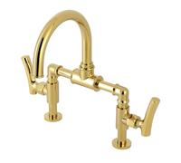 Kingston Brass KS2172TKL Robinet de salle de bain pont avec pop-up en laiton, laiton poli