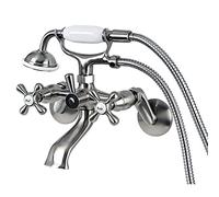 Kingston Brass KS266SN Victoria 3 pouces à 9 pouces à montage mural pour baignoire et douche Robinet, nickel satiné