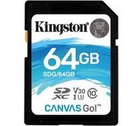 Kingston Canvas Go! - Carte mémoire flash - 64 Go - Video Class V30 / UHS-I U3 / Class10 - SDXC UHS-I
