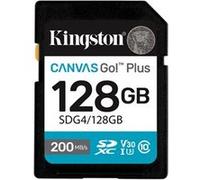 Kingston Canvas Go! Plus - Carte mémoire flash - 128 Go - Video Class V30 / UHS-I U3 / Class10 - SDXC UHS-I Noir G
