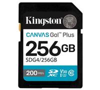 Kingston Canvas Go! Plus - Carte mémoire flash - 256 Go - Video Class V30 / UHS-I U3 / Class10 - SDXC UHS-I