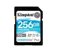 Kingston Canvas Go! Plus - Carte mémoire flash - 256 Go - Video Class V30 / UHS-I U3 / Class10 - SDXC UHS-I