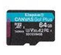 Kingston Canvas Go! Plus - Carte mémoire flash - 64 Go - A2 / Video Class V30 / UHS-I U3 / Class10 - microSDXC UHS-I