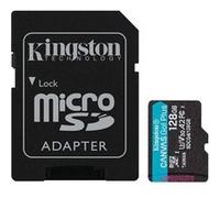 Kingston Carte microSDXC Canvas Go! Plus – 128 Go – A2 V30 UHS-I U3 Class10 (adaptateur SD inclus)