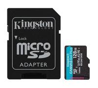 Kingston Canvas Go Plus microSDXC Memory Card Gen4 200MB/s A2 U3 V30 128GB Card - Adapter-SDCG4/128GB