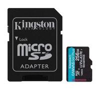 Kingston Technology Carte microSDXC Canvas Go Plus Gen4 200 Mo/s A2 U3 V30 256 Go + adaptateur