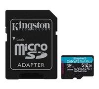 Kingston Carte microSDXC Canvas Go! Plus – 512 Go – A2 V30 UHS‑I U3 (adaptateur SD inclus)