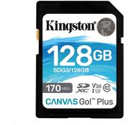 Kingston Canvas Go! Plus carte mémoire SDXC 128 Go, UHS-I U3 V30, jusqu'à 170 Mo/s