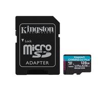 Kingston Canvas Go! Plus - Carte mémoire flash (adaptateur microSDXC vers SD inclus(e)) - 128 Go - A2 / Video Class V30 / UHS-I U3 / Class10 - microSDXC UHS-I
