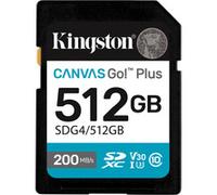 Kingston Technology SDXC Canvas Go Plus Gen4 512GB 200MB/s C10 UHS-I U3 V30