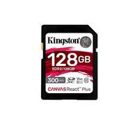 Kingston Canvas React Plus - Carte mémoire flash - 128 Go - Video Class V90 / UHS-II U3 / Class10 - SDXC UHS-II G