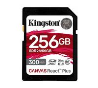 Kingston Canvas React Plus 256Go SDXC Carte mémoire UHS-II 300R/260W U3 V90 for Full HD/4K/8K - SDR2/256GB