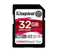 Kingston Canvas React Plus 32GB SDHC Memory Card UHS-II 300R/260W U3 V90 for Ful