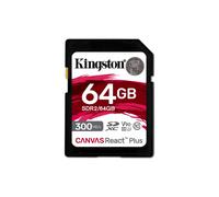 Kingston Canvas React Plus 64GB SDXC Memory Card UHS-II 300R/260W U3 V90 for Ful