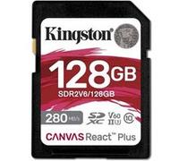 Kingston Canvas React Plus V60 SD 128Go SDXC UHS-II 280R/100W U3 V60 for Full HD/4K