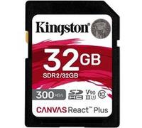Kingston Memory card SD 32GB Canvas React Plus 300/260 UHS-II U3 - 0740617301946