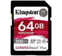 Kingston Canvas React Plus Carte SD 64 GB Class 10 UHS-II