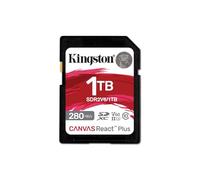 Kingston Technology Carte SDXC 1TB Canvas React Plus UHS-II U3 V60 280Mo/s lecture, 150Mo/s écriture, Class 10, exFAT